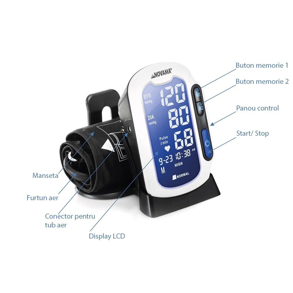 NOVAMA Tensiometru electronic de brat Pro manseta universala 22 - 42 cm