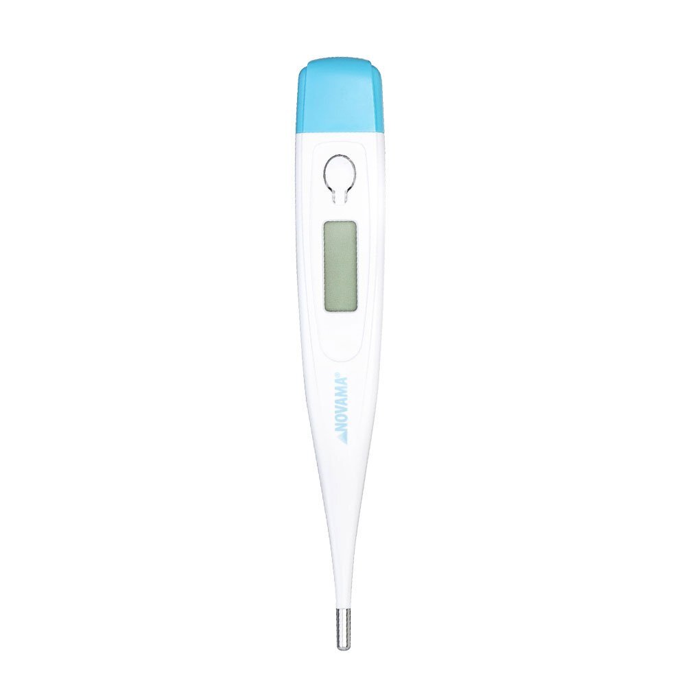 NOVAMA Termometru electronic tip stilou White PI rezistent la apa cu afisaj clar memorie pentru ultima masuratoare oprire automata si etui de protectie