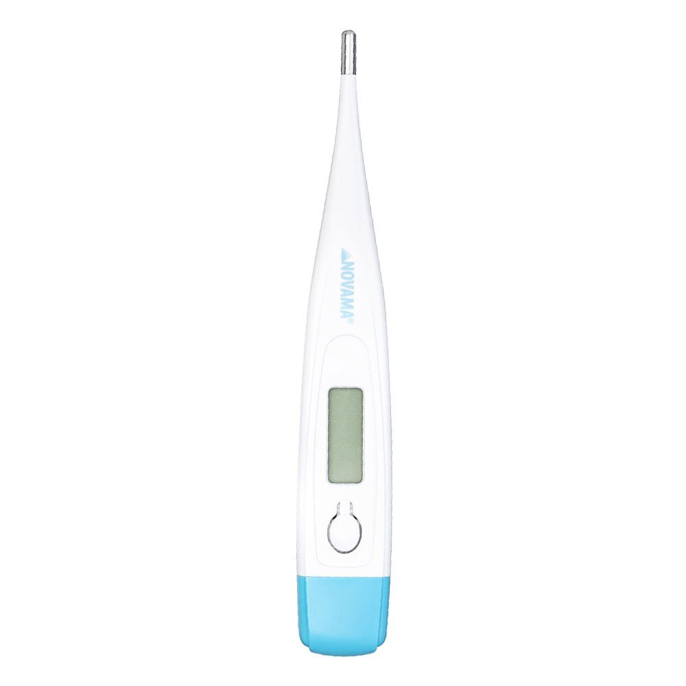 NOVAMA Termometru electronic tip stilou White PI rezistent la apa cu afisaj clar memorie pentru ultima masuratoare oprire automata si etui de protectie