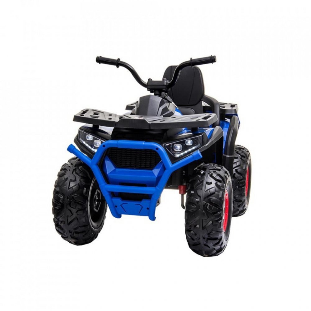 Novokids ATV electric pentru copii Desert Rider Albastru cu acumulator Faruri luminoase Roti din Cauciuc EVA 3-12 ani maxim 50 kg 2 Baterii de 12V Mp3USB 2 Viteze Lungime 111 cm Model Offroad