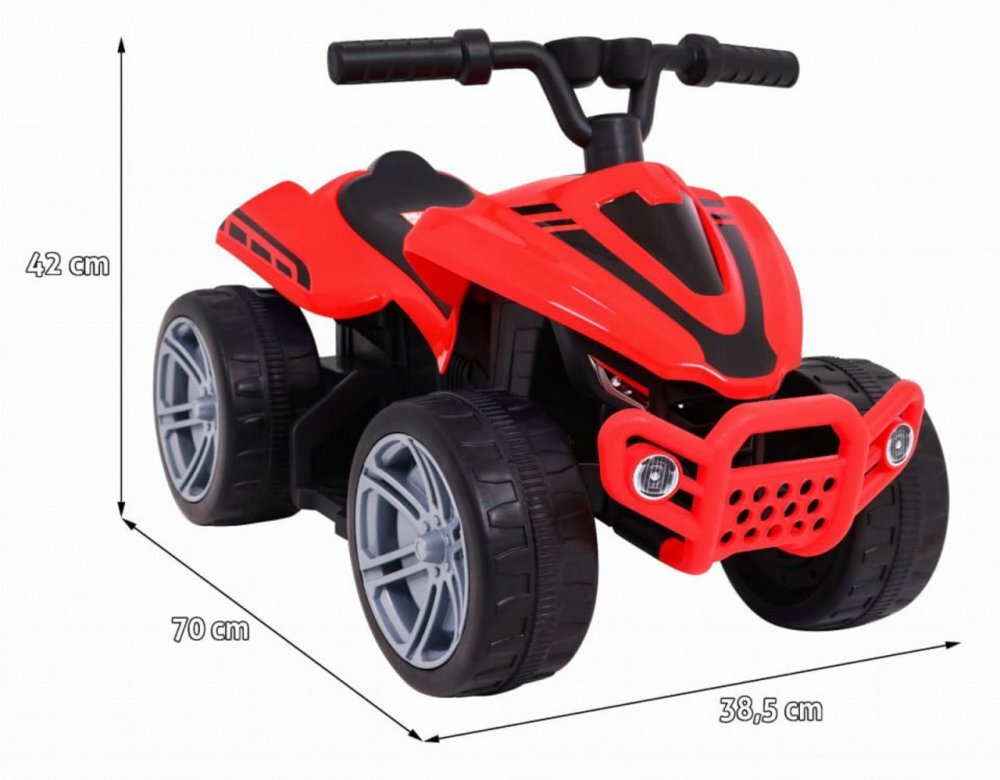Novokids ATV electric pentru copii Mini Monster Rosu 6V lungime 70 cm greutate admisa 30 kg