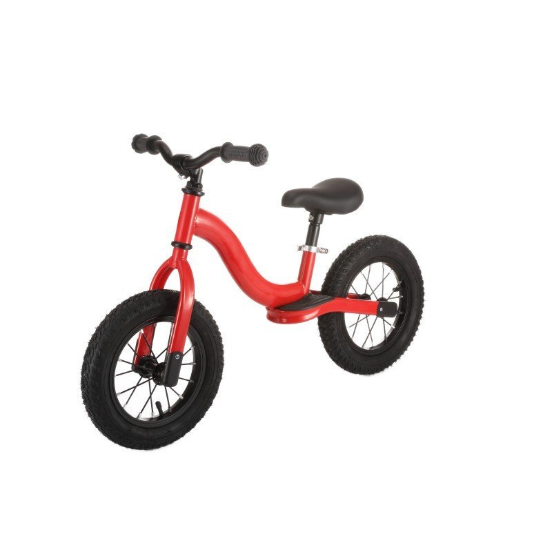 Novokids Bicicleta pentru copii SplendOr Balance Bike 120 Rosu pedagogica fara pedale cu Roti gonflabile din cauciuc de 12 inch 1-5 ani Maxim 30 kg Cadru otel Ghidon si sa reglabile pe inaltime