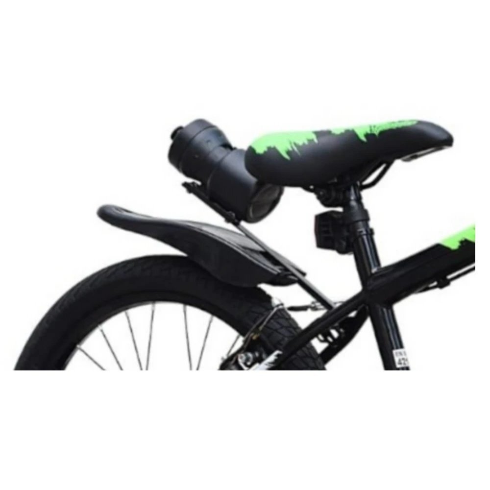Novokids Bicicleta pentru copii SplendOr Boom PRO Edition Verde Cu bidon pentru apa Roti 20 inch Greutate admisa 50 kg Cadru din otel Roti ajutatoare detasabile Ghidon reglabil pe inaltime