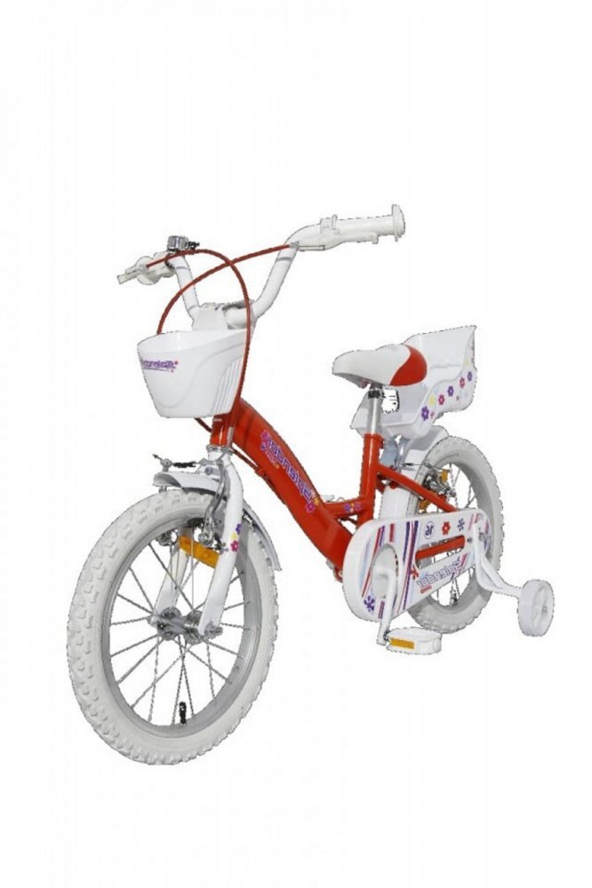 Novokids Bicicleta pentru copii SplendOr Pro Line Edition Rosu cosulet roti 14 inch maxim 35 kg cadru din otel roti ajutatoare detasabile ghidon reglabil pe inaltime