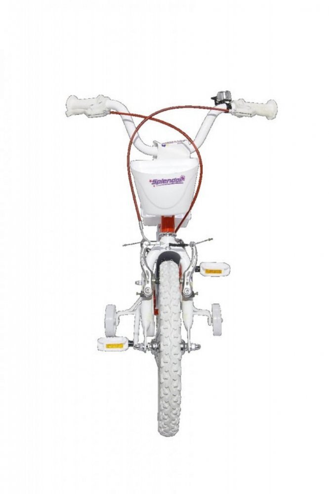 Novokids Bicicleta pentru copii SplendOr Pro Line Edition Rosu cosulet roti 14 inch maxim 35 kg cadru din otel roti ajutatoare detasabile ghidon reglabil pe inaltime