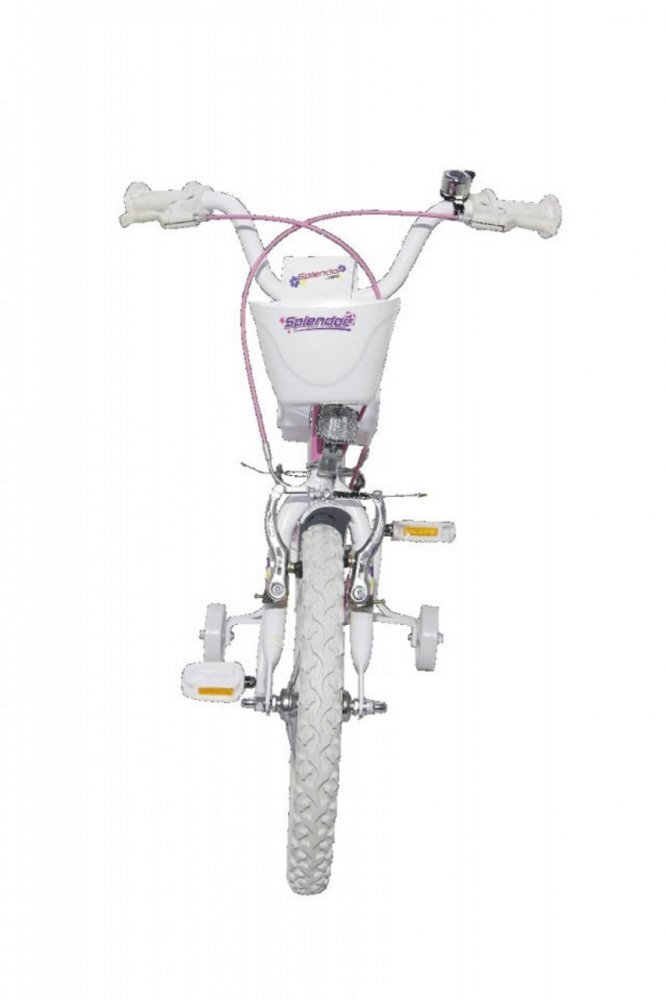 Novokids Bicicleta pentru copii SplendOr PRO Line Edition Roz Cosulet Roti 16 inch Maxim 35 kg Cadru din otel Roti ajutatoare detasabile Ghidon reglabil pe inaltime