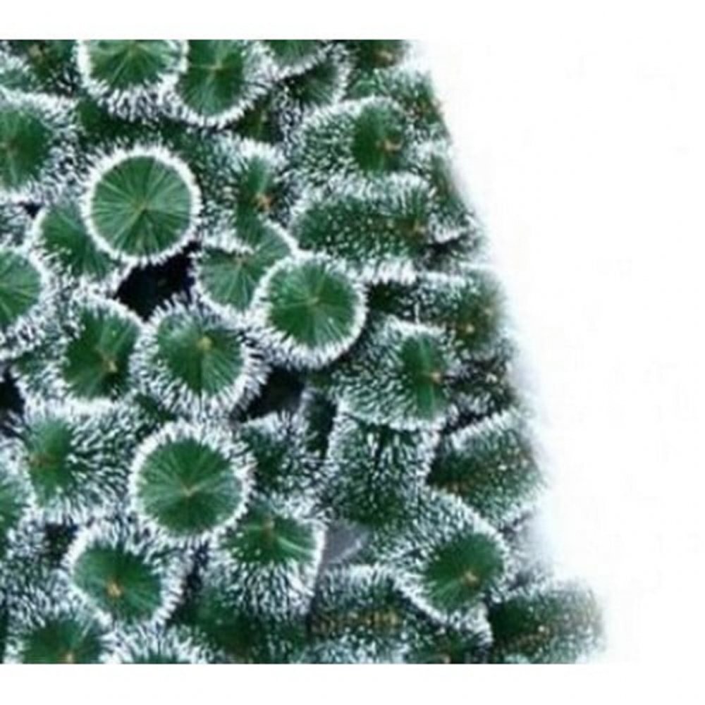 Novokids Brad artificial de Craciun cu varfuri albe PineTree Alb Verde Cu ace lungi Coroana bogata Inaltime 210 cm Suport inclus Pom de Craciun Ecologic