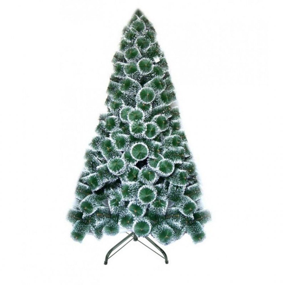Novokids Brad artificial de Craciun cu varfuri albe PineTree Alb Verde Cu ace lungi Coroana bogata Inaltime 240 cm Suport inclus Pom de Craciun Ecologic