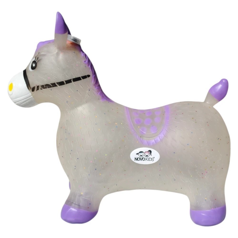 Novokids Calut de sarit gonflabil Jumping Donkey cu sunete si lumini 55x50x25 cm movgri