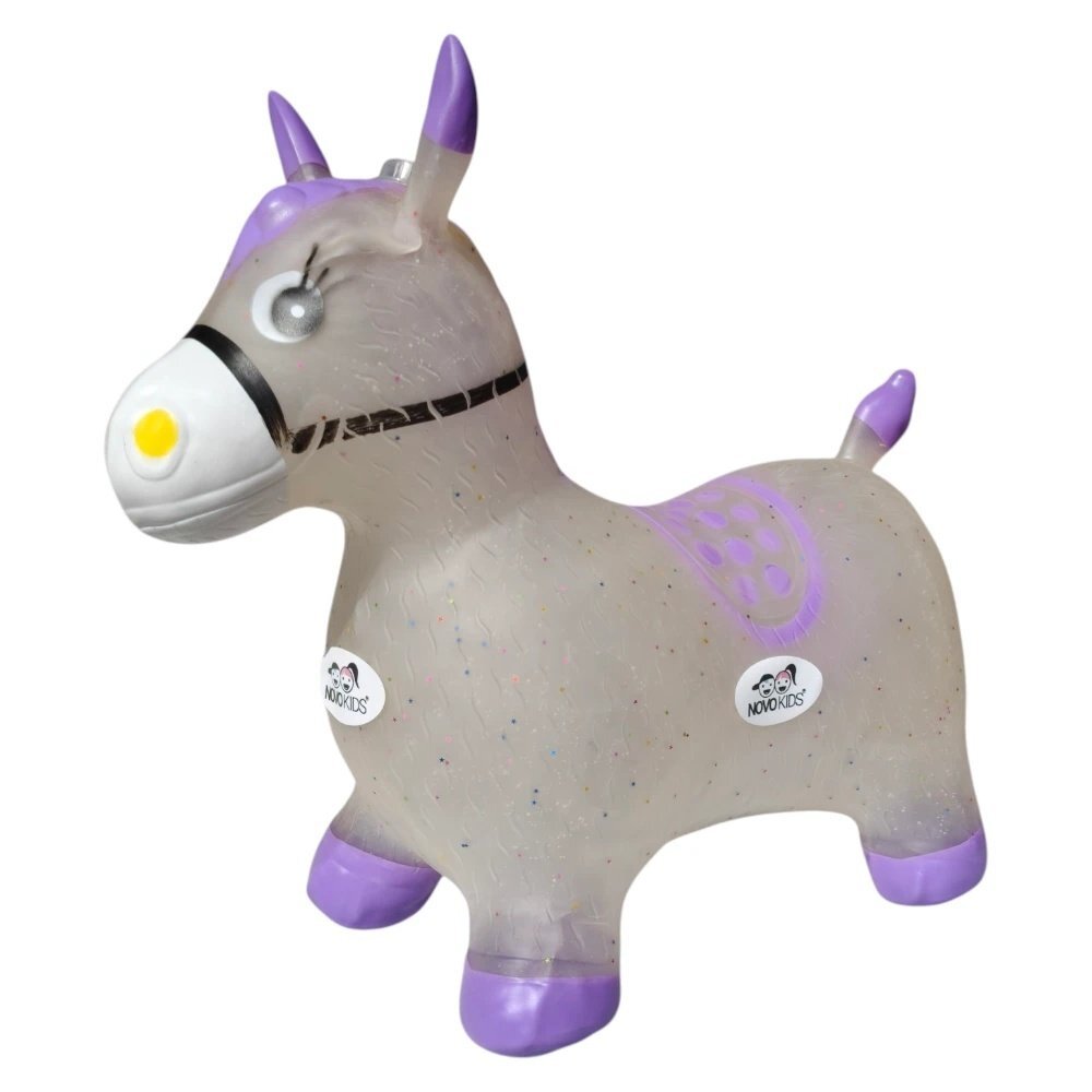 Novokids Calut de sarit gonflabil Jumping Donkey cu sunete si lumini 55x50x25 cm movgri