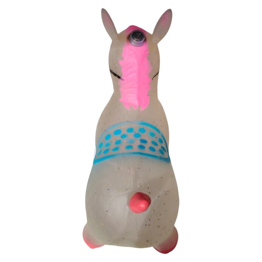 Novokids Calut de sarit gonflabil Jumping Donkey cu sunete si lumini 55x50x25 cm rosugri