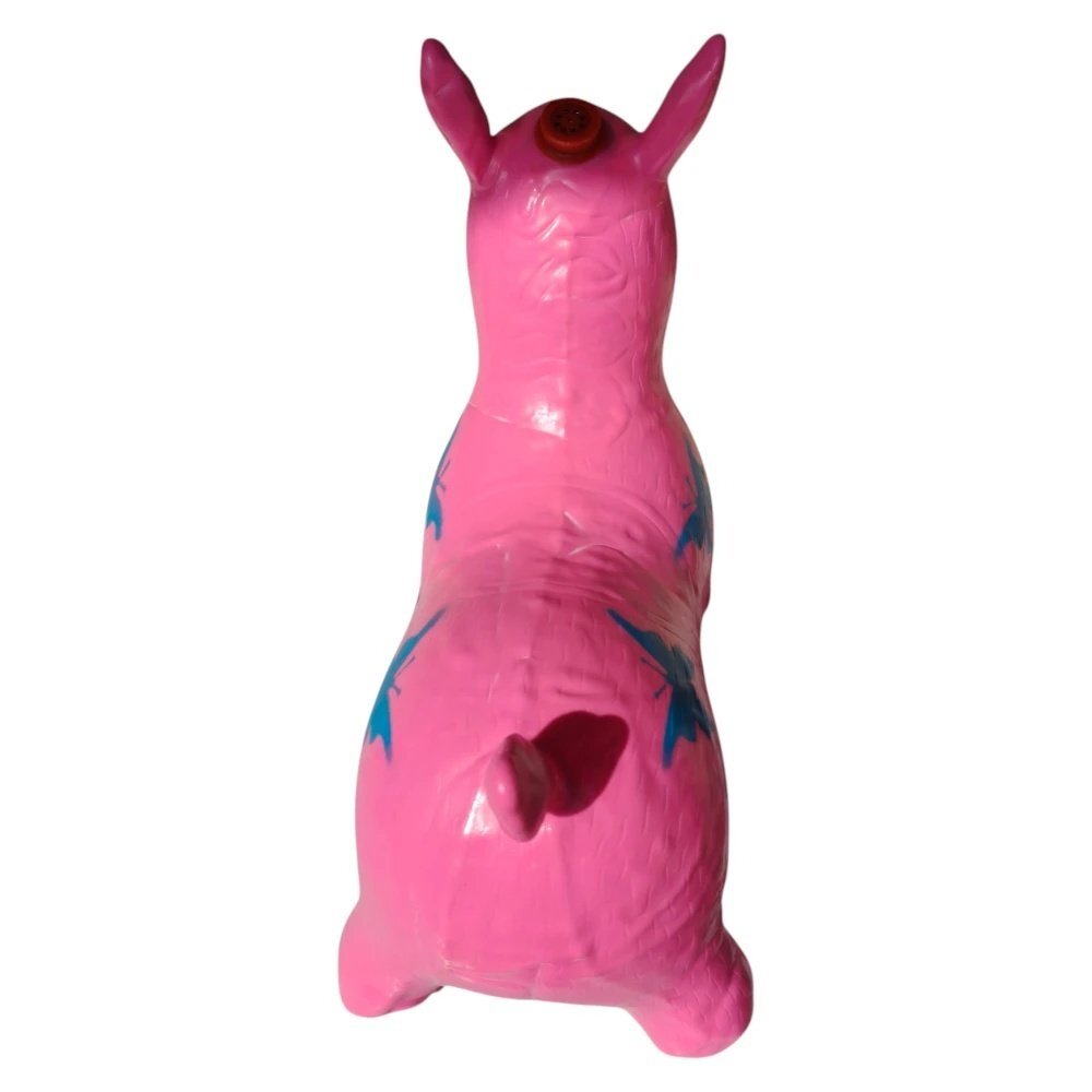 Novokids Calut de sarit gonflabil Jumping Donkey cu sunete si lumini 55x50x25 cm roz