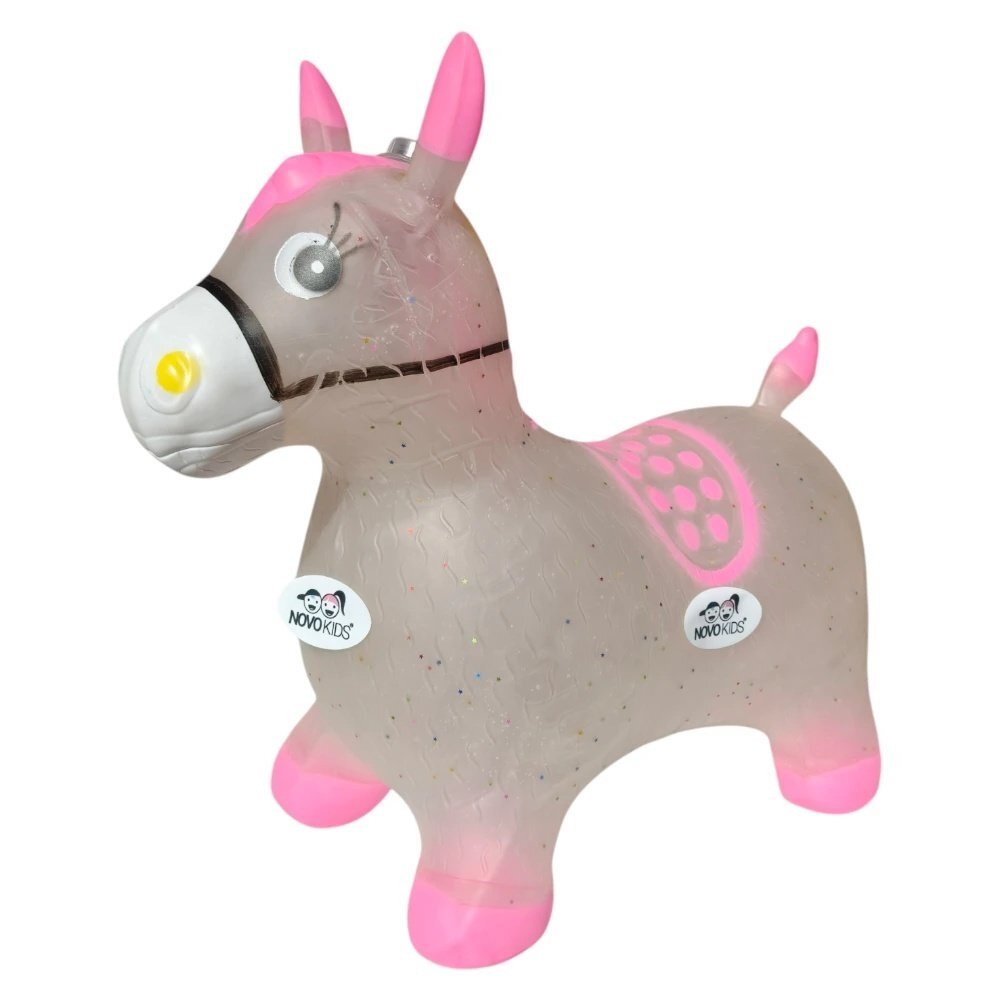 Novokids Calut de sarit gonflabil Jumping Donkey cu sunete si lumini 55x50x25 cm rozgri