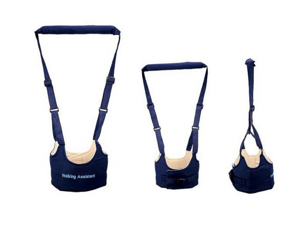 Novokids Ham pentru copii First Walking Assistant Bleumarin cu Maner confortabil Intaritura Material moale Greutate admisa 15 kg Lavabil