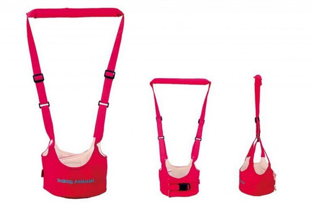 Novokids Ham pentru copii First Walking Assistant Rosu cu Maner confortabil Intaritura Material moale Greutate admisa 15 kg Lavabil