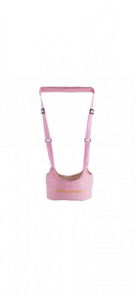 Novokids Ham pentru copii First Walking Assistant Roz cu Maner confortabil Intaritura Material moale Greutate admisa 15 kg Lavabil