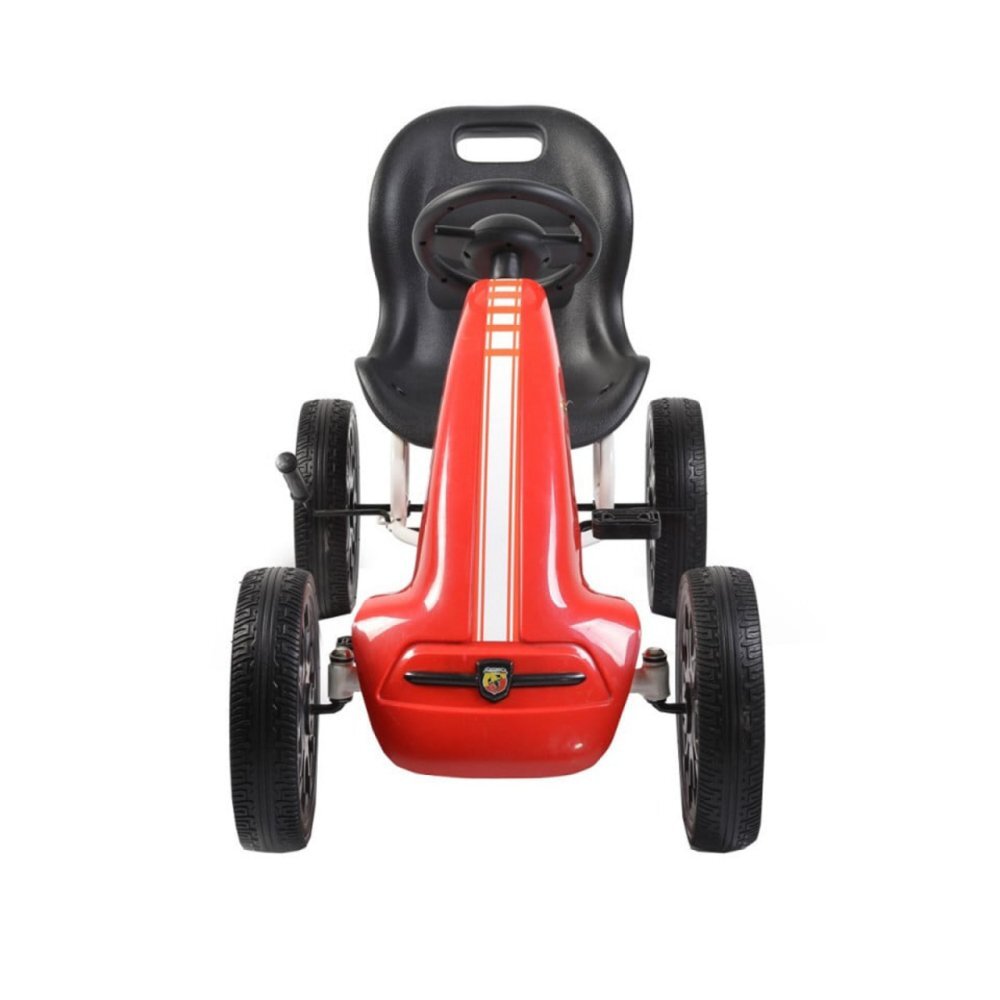 Novokids Kart cu pedale pentru copii Chrysler Kart Pro Rosu roti din cauciuc EVA 5-8 ani structura metalica frana de mana functie FreeWheel mers cu spatele