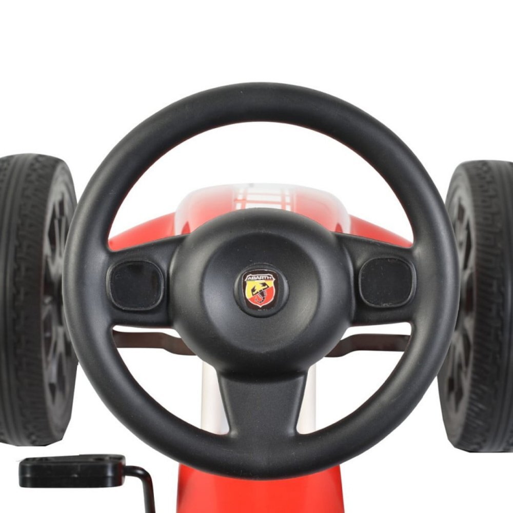 Novokids Kart cu pedale pentru copii Chrysler Kart Pro Rosu roti din cauciuc EVA 5-8 ani structura metalica frana de mana functie FreeWheel mers cu spatele