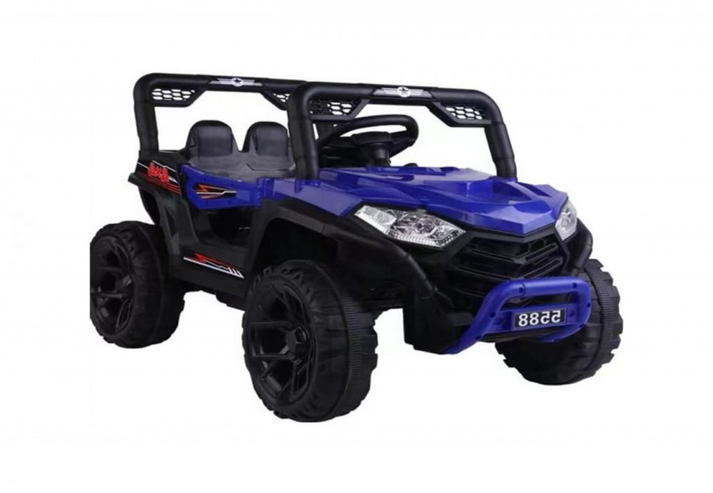 Novokids Masinuta electrica pentru copii Buggy Mini UTV cu faruri luminoase telecomanda 3-6 ani max 30 kg 3 viteze model Offroad Albastru