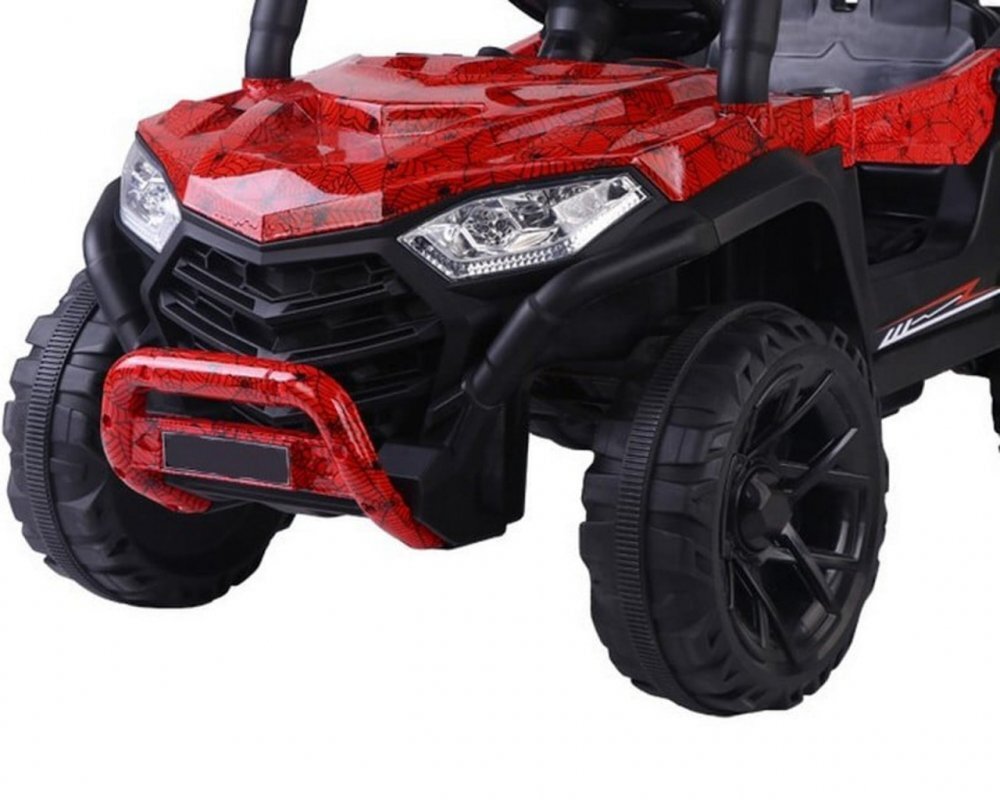 Novokids Masinuta electrica pentru copii Buggy Mini UTV cu faruri luminoase telecomanda 3-6 ani max 30 kg 3 viteze model Offroad Rosu Camuflaj