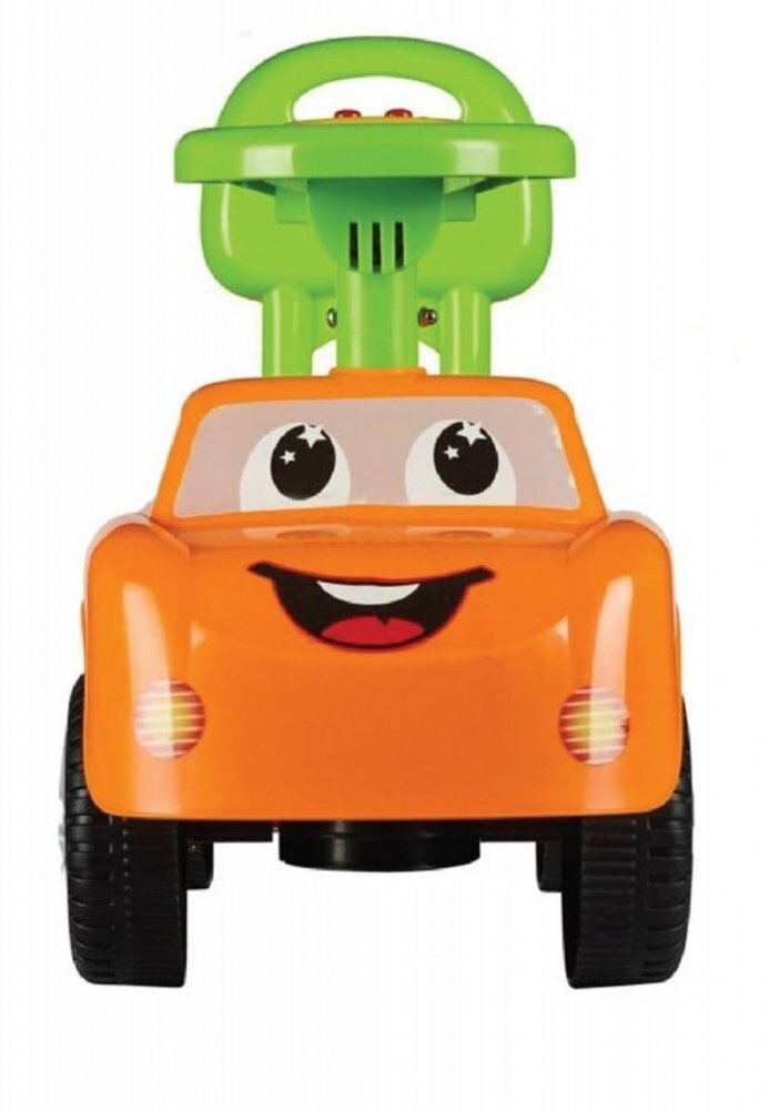 Novokids Masinuta pentru copii Dream Car Portocaliu fara Pedale greutate admisa 25 kg Cu Sunete Spatar de Protectie si Volan