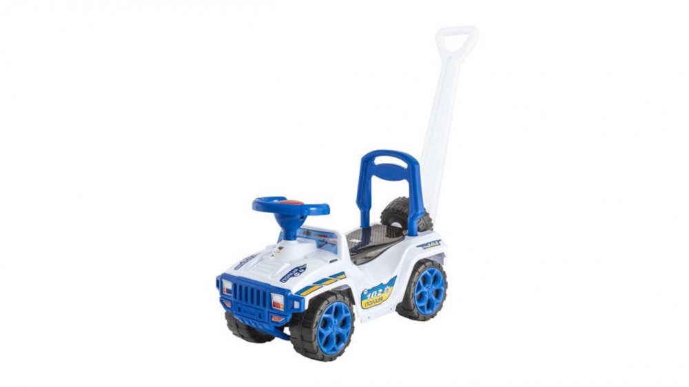 Novokids Masinuta pentru copii My first SUV Car XXL Alb Lungime 85 cm Maner de impins detasabil pentru parinti Spatiu pentru depozitare