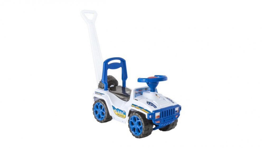 Novokids Masinuta pentru copii My first SUV Car XXL Alb Lungime 85 cm Maner de impins detasabil pentru parinti Spatiu pentru depozitare