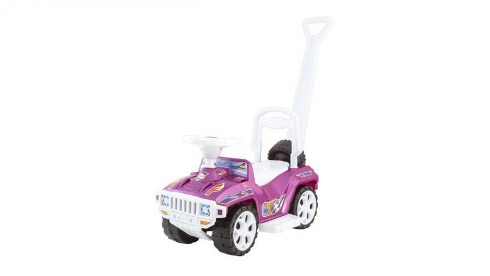 Novokids Masinuta pentru copii My first SUV Car XXL Mov Lungime 85 cm Maner de impins detasabil pentru parinti Spatiu pentru depozitare