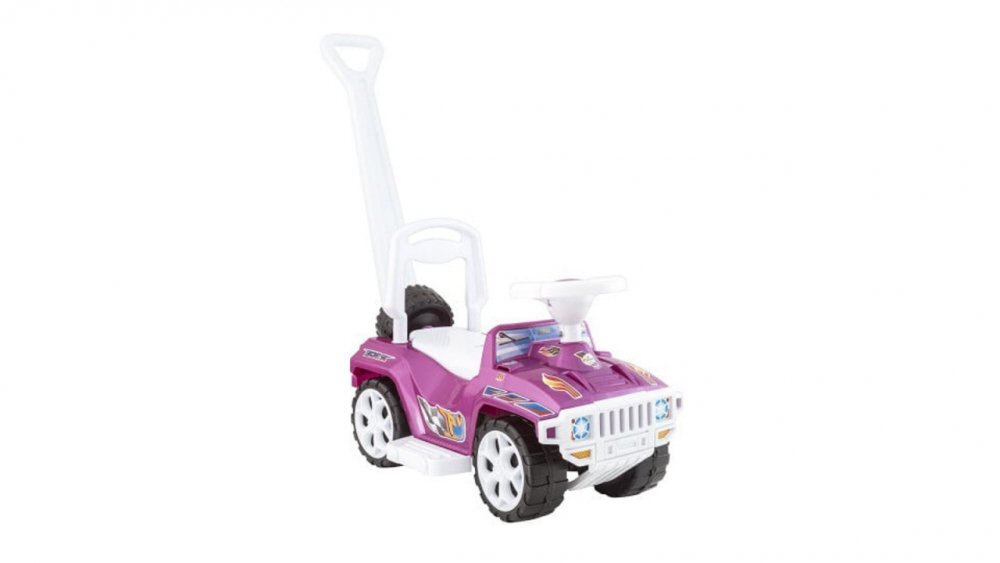 Novokids Masinuta pentru copii My first SUV Car XXL Mov Lungime 85 cm Maner de impins detasabil pentru parinti Spatiu pentru depozitare