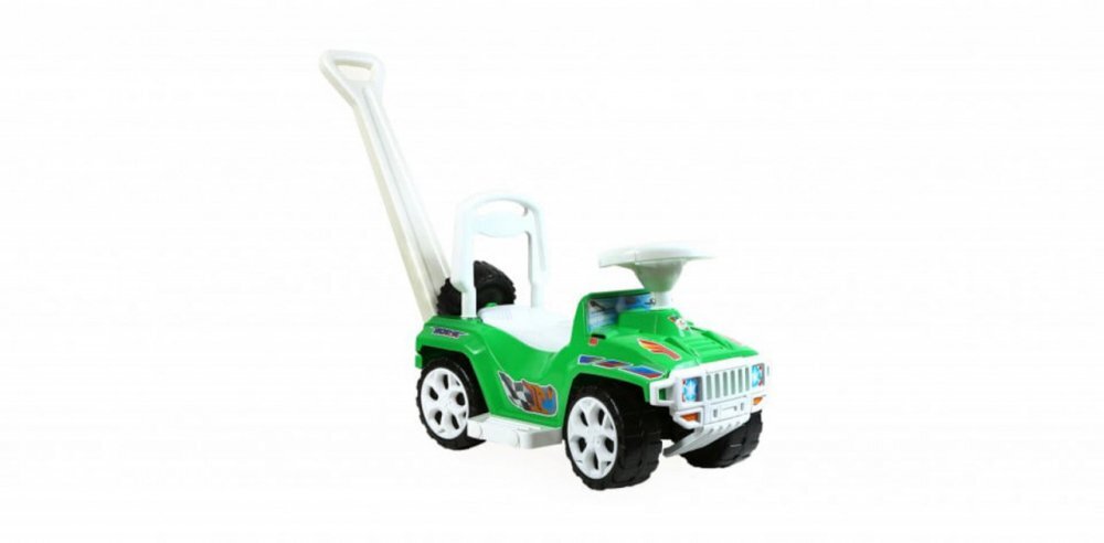 Novokids Masinuta pentru copii My first SUV Car XXL Verde Lungime 85 cm Maner de impins detasabil pentru parinti Spatiu pentru depozitare