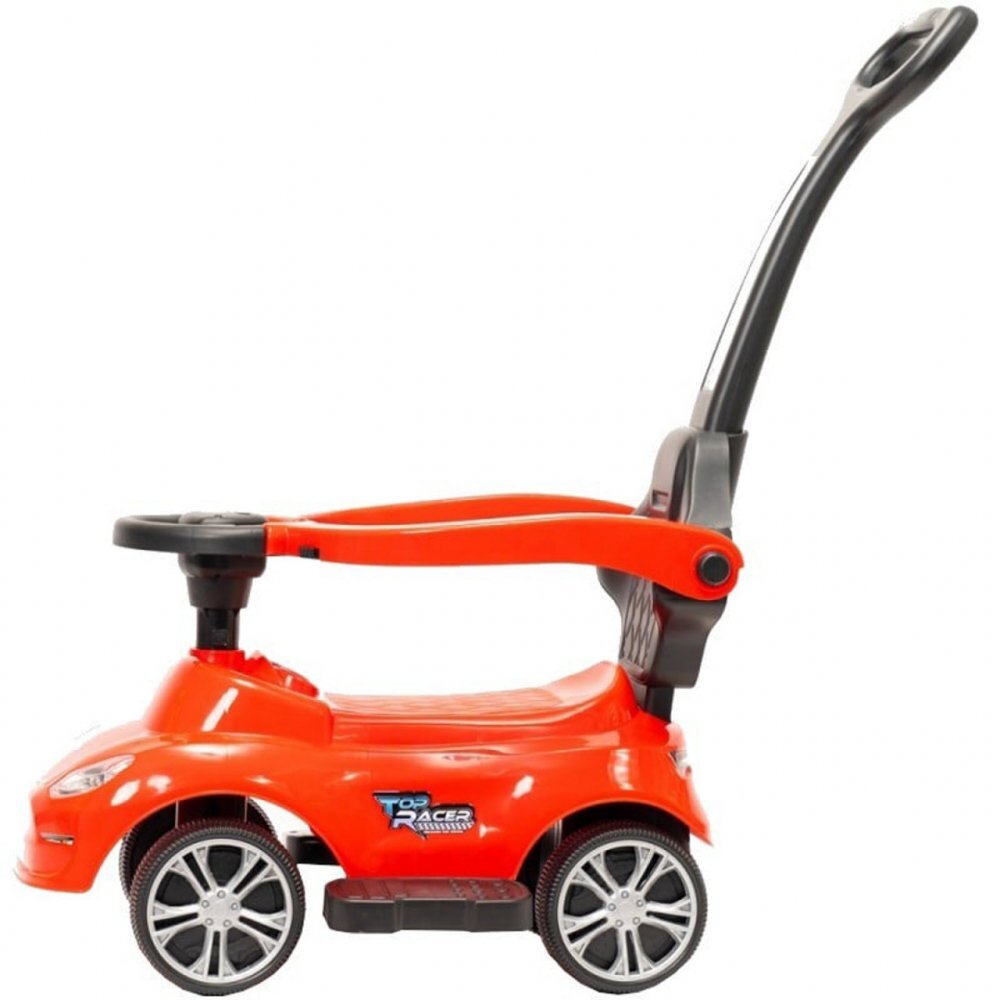 Novokids Masinuta pentru copii Top Racer Rosu fara pedale cu melodii si lumini maner de impins detasabil