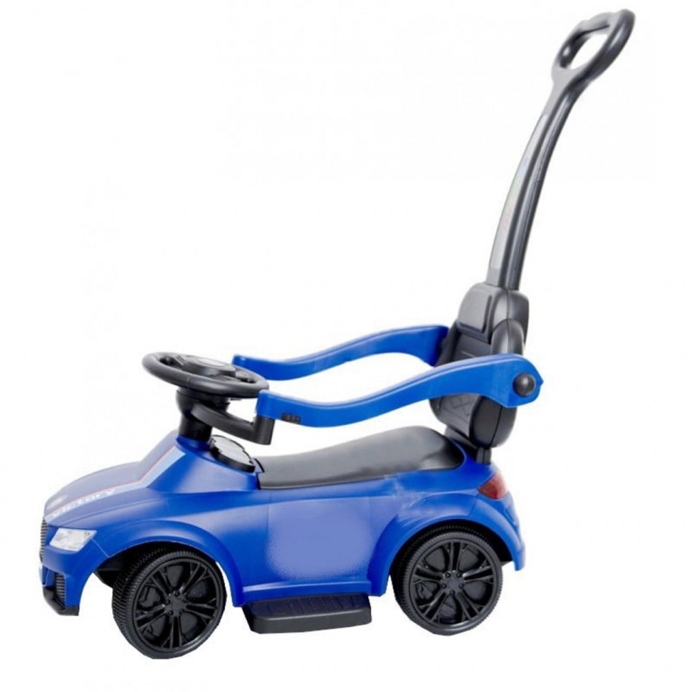 Novokids Masinuta pentru copii Victory Car Albastru fara pedale cu melodii si lumini maner detasabil greutate suportata 25 kg