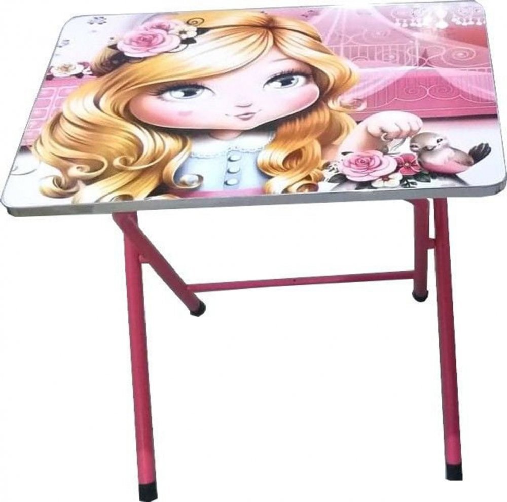 Novokids Masuta pentru copii My first folding table Roz Princess din MDF pliabila dimensiuni 60X40X56 cm 2 nivele de inaltime suprafata lucioasa
