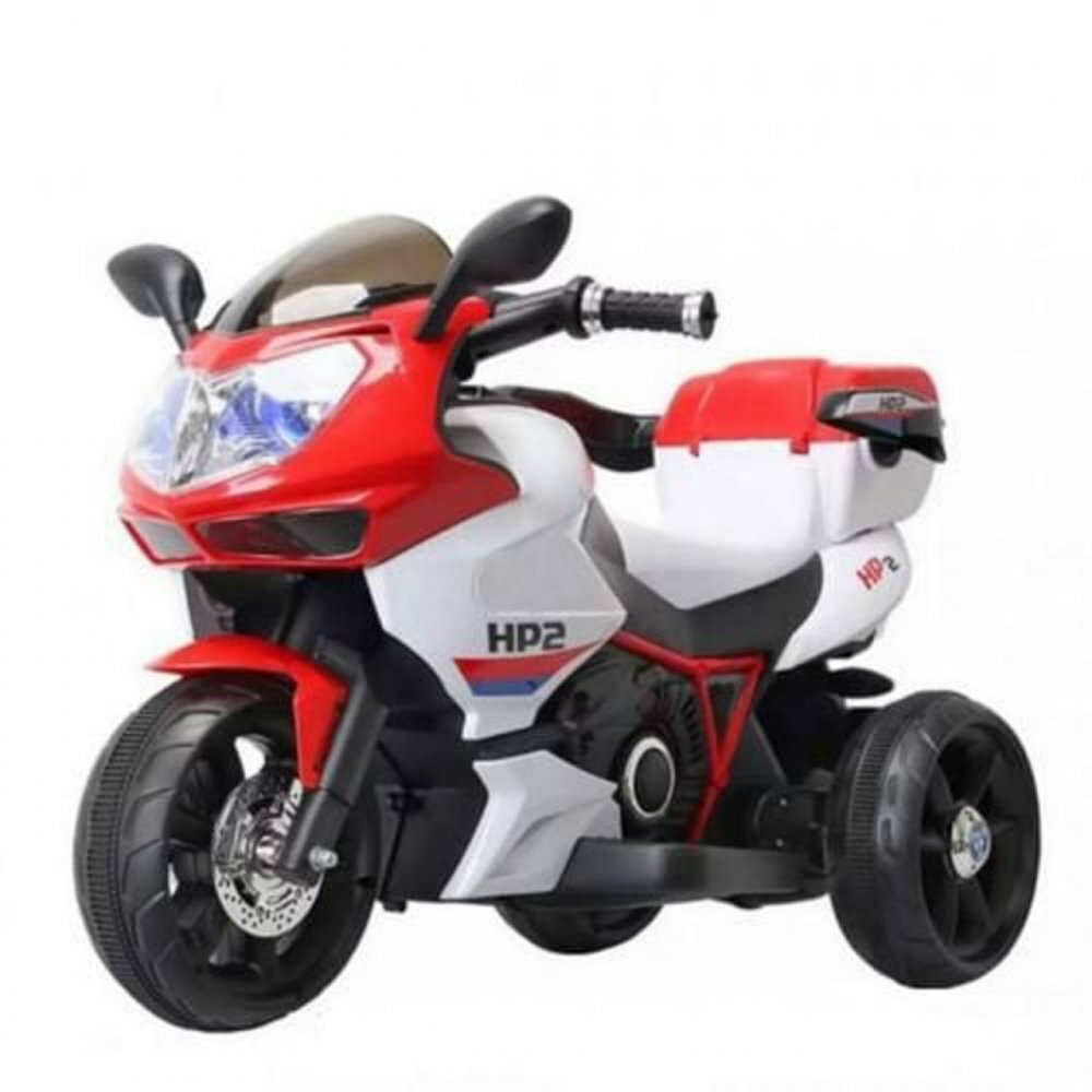 Novokids Motocicleta electrica pentru copii Moto GP Sport Rosu-Alb maxim 30 kg cu sunete 3 roti