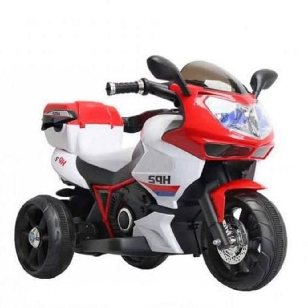 Novokids Motocicleta electrica pentru copii Moto GP Sport Rosu-Alb maxim 30 kg cu sunete 3 roti