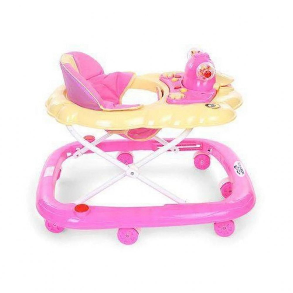 Novokids Premergator pentru copii Duckey Roz cu melodii reglabil in 3 trepte pliabil
