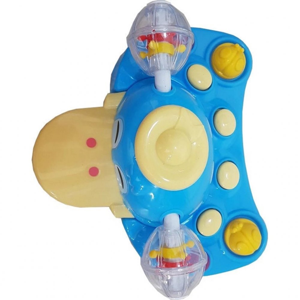 Novokids Premergator pentru copii Ratusca Albastru Reglabil in 3 Trepte Pliabil 8 Roti Cu Melodii