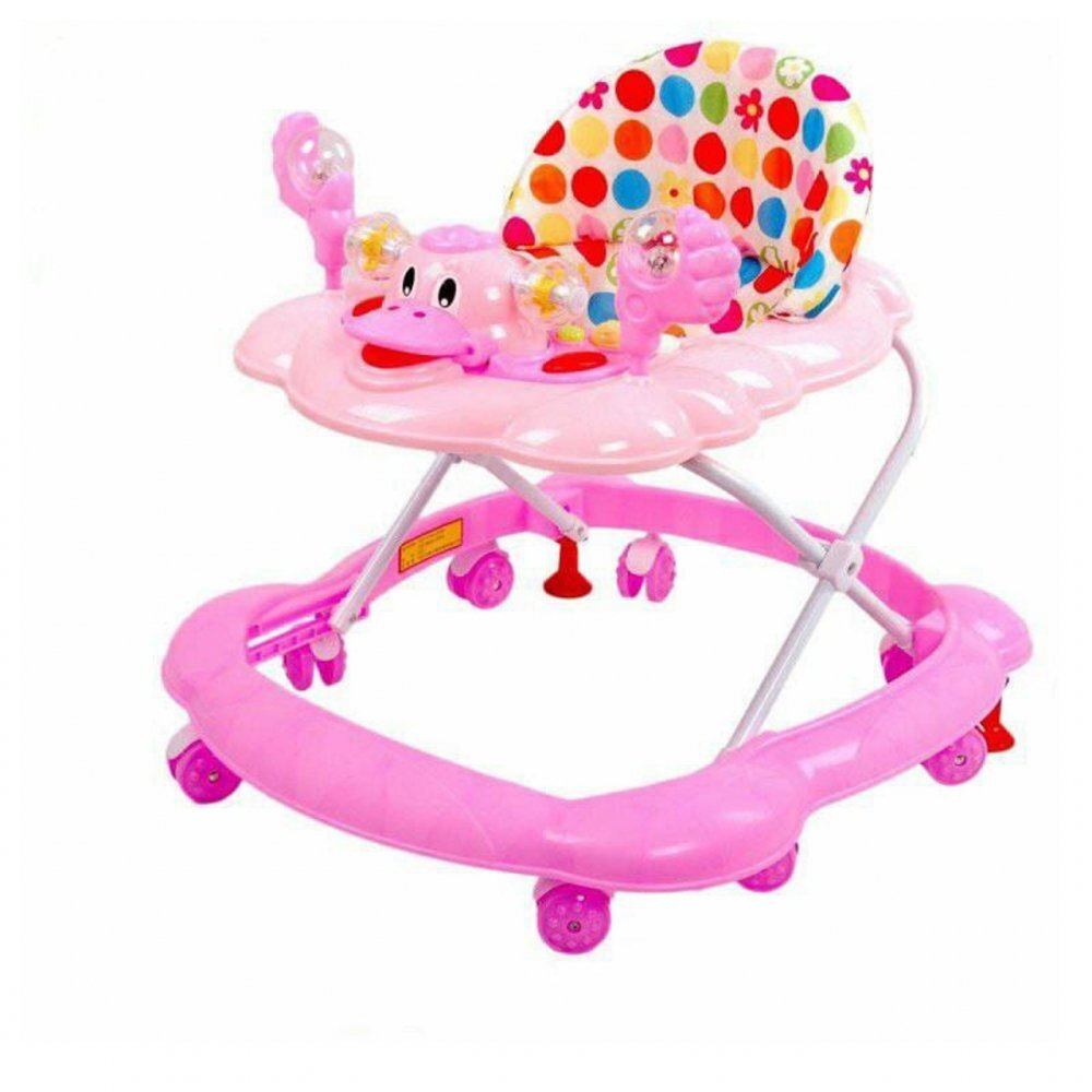 Novokids Premergator Ratusca Roz pliabil reglabil in 3 trepte 8 roti melodii