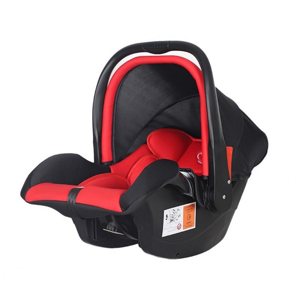 Novokids Scaun auto Safety Shell PRO Rosu Omologare R-129 i-Size Maner reglabil Captuseala confortabila Sistem de prindere in 5 puncte Greutate admisa 13 kg