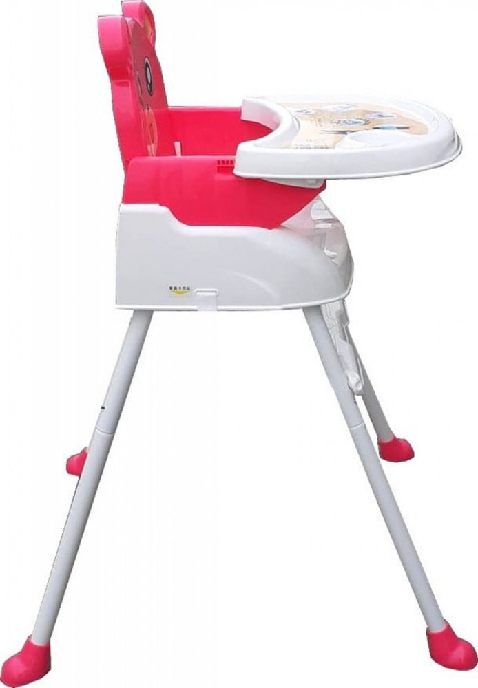 Novokids Scaun de masa pentru copii Teddy Bear Roz 3 in 1 transformabil in scaunel copii functie inaltator scaun 2 trepte de inaltime sezut confortabil masuta detasabila