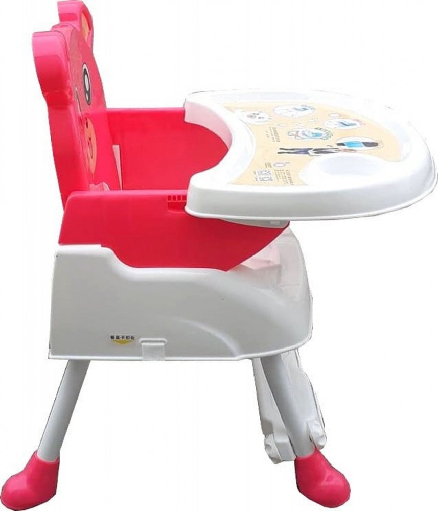 Novokids Scaun de masa pentru copii Teddy Bear Roz 3 in 1 transformabil in scaunel copii functie inaltator scaun 2 trepte de inaltime sezut confortabil masuta detasabila