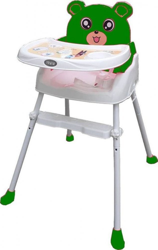 Novokids Scaun de masa pentru copii Teddy Bear Verde 3 in 1 transformabil in scaunel copii functie inaltator scaun 2 trepte de inaltime sezut confortabil masuta detasabila