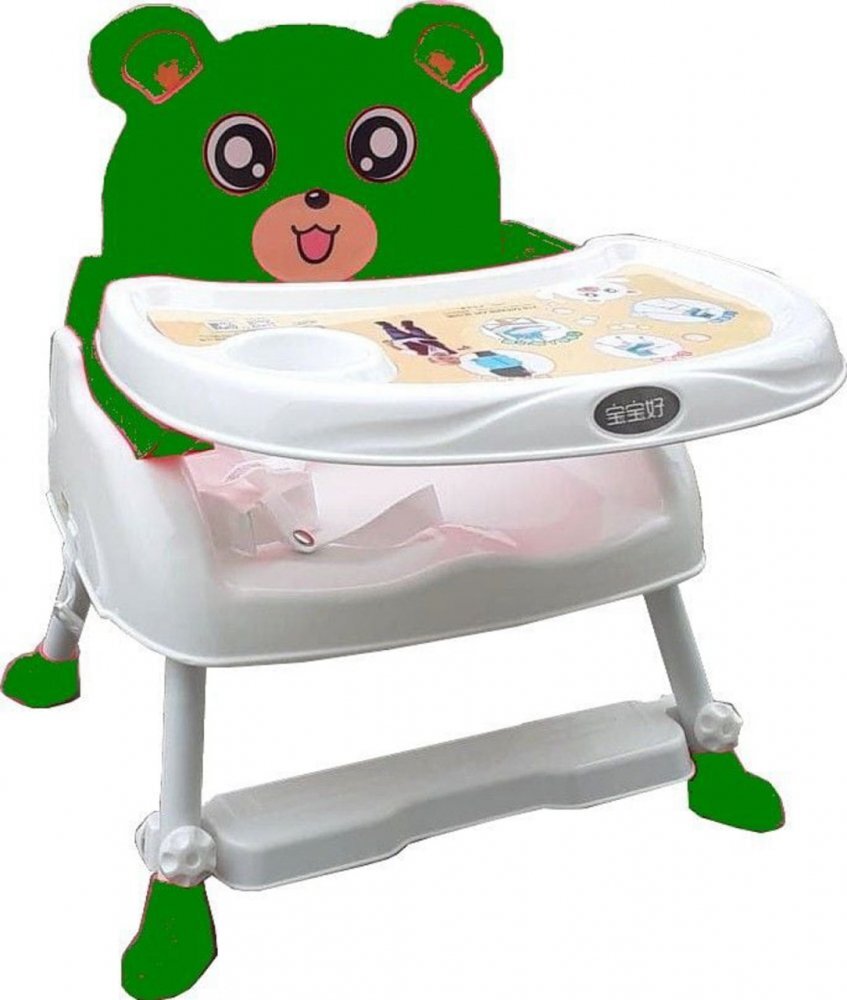 Novokids Scaun de masa pentru copii Teddy Bear Verde 3 in 1 transformabil in scaunel copii functie inaltator scaun 2 trepte de inaltime sezut confortabil masuta detasabila