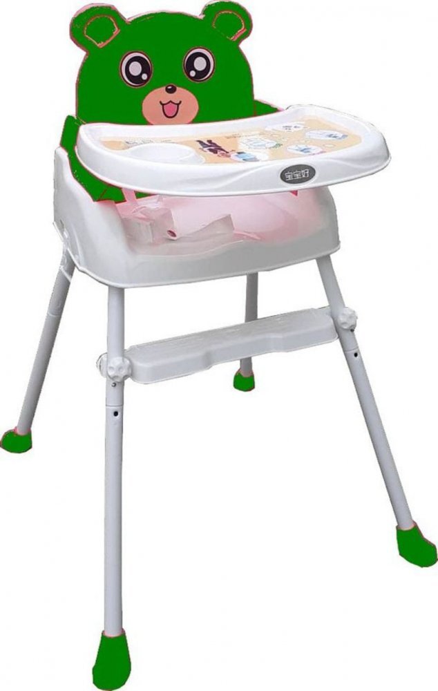 Novokids Scaun de masa pentru copii Teddy Bear Verde 3 in 1 transformabil in scaunel copii functie inaltator scaun 2 trepte de inaltime sezut confortabil masuta detasabila