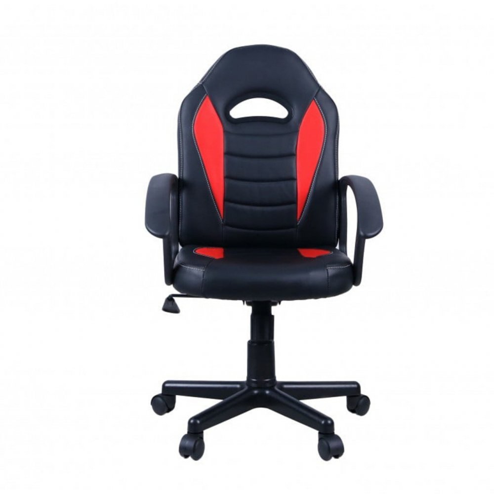 Novokids Scaun ergonomic de birou Gamer Mini Rosu cu Negru rotatie 360 grade inaltime reglabila 117-127 cm latime 60 cm greutate admisa 120 kg