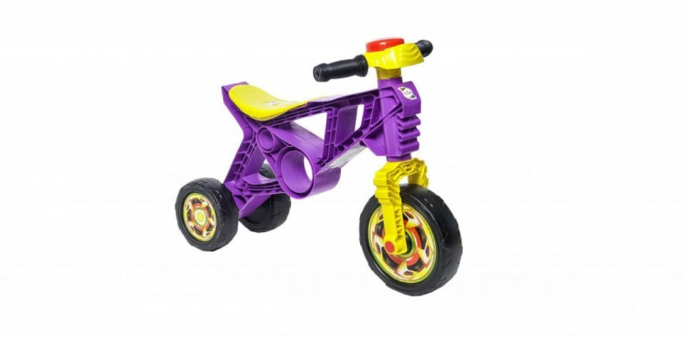 Novokids Tricicleta pentru copii EVO Balance Bike Mov fara pedale 3 roti claxon greutate admisa 30 Kg