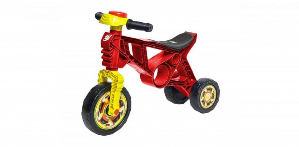 Novokids Tricicleta pentru copii EVO Balance Bike Rosu fara pedale 3 roti claxon greutate admisa 30 Kg