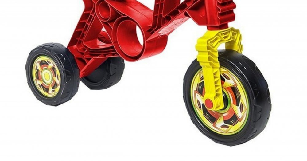 Novokids Tricicleta pentru copii EVO Balance Bike Rosu fara pedale 3 roti claxon greutate admisa 30 Kg