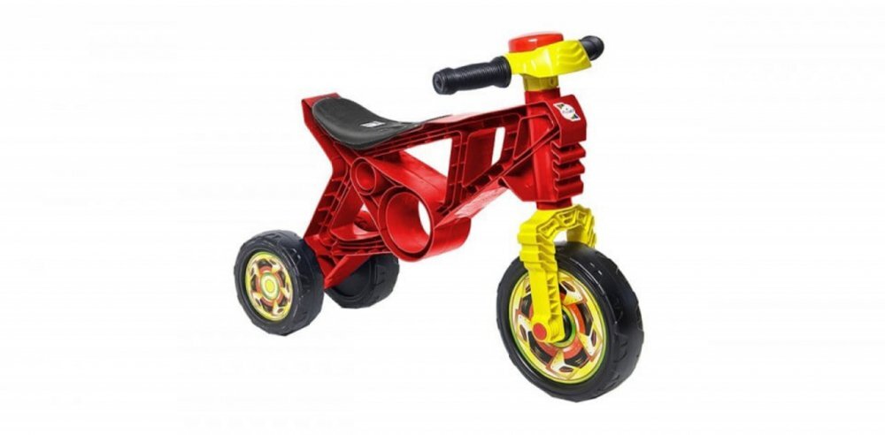 Novokids Tricicleta pentru copii EVO Balance Bike Rosu fara pedale 3 roti claxon greutate admisa 30 Kg
