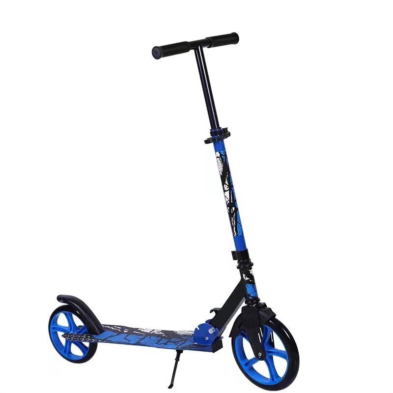 Novokids Trotineta copii si adolescenti Funky Camo PRO Albastru Camuflaj maxim 100 kg functie Super Brake diametru roata fata 230 mm